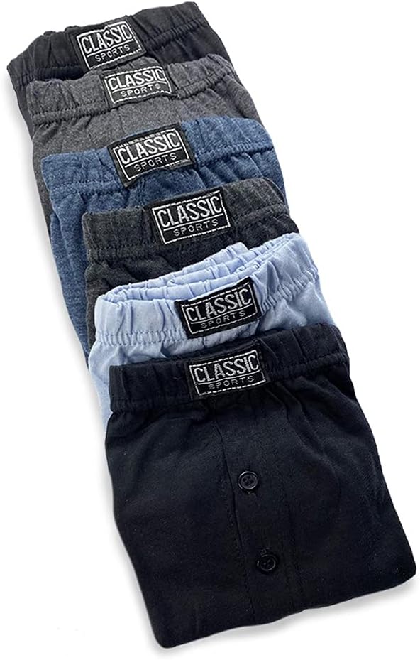 Undercover 6 Pairs Mens Cotton Rich Plain Boxers TF99 6XL