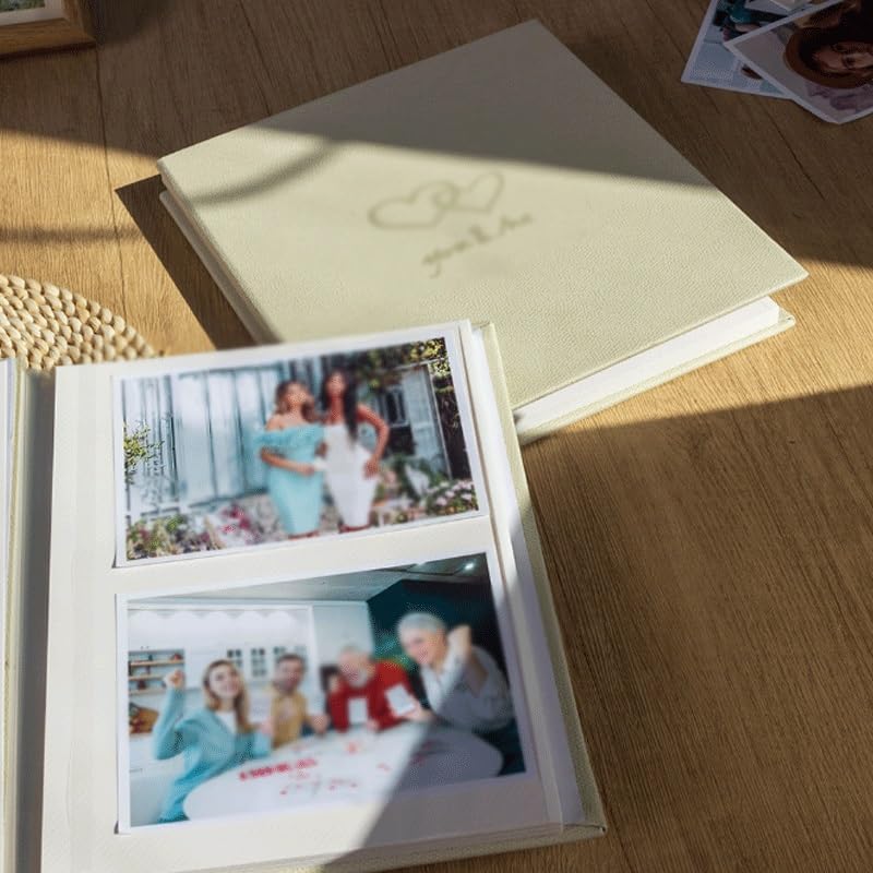Leather Surface Embossed Self Adhesive Photo Album Commemorative Book Specimen Storage
