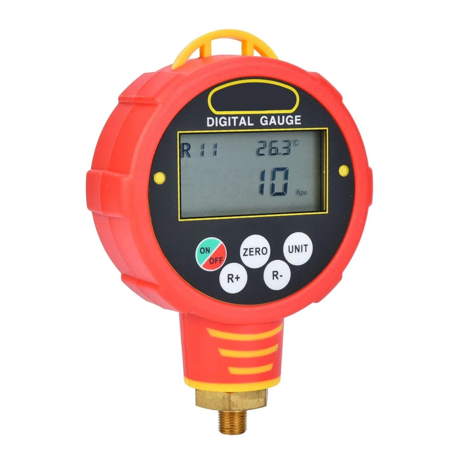 Regolatore di pressione, Manometro digitale for gonfiaggio 'aria R32, 1/8 pollici NPT 10MPa Tester Monitoraggio 'inflazione Strumento refrirante for aria condizionata da 100 bar(Low pressure)