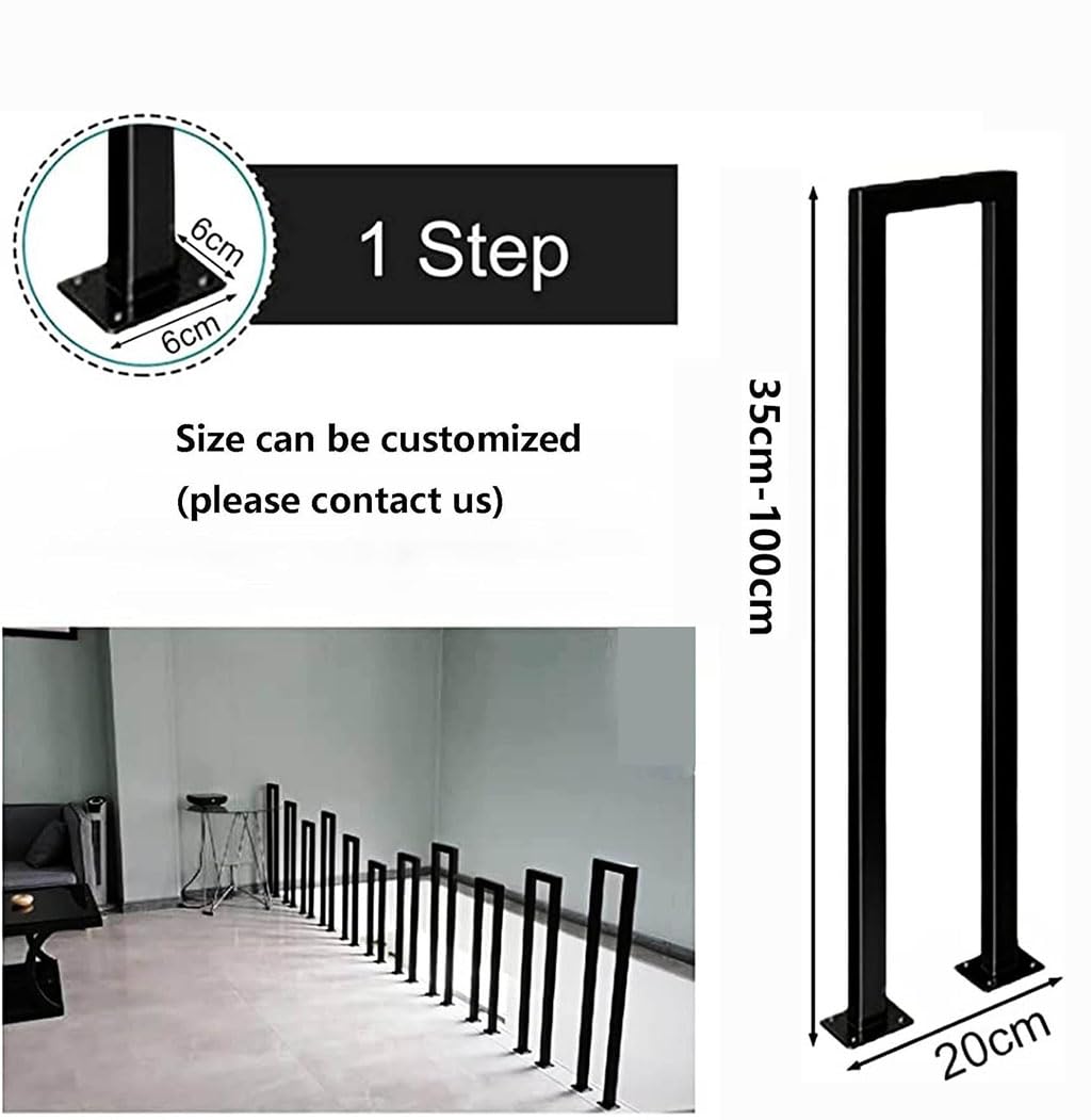 Antypoślizgowe stopnie balustrady boczne do gar& poddasza 1,8 stopy (1.8ft / 55 cm) bezpieczny ase dla łatwego dostępu bili i bezpiecznej wspinaczki, idealne do użytku domowego