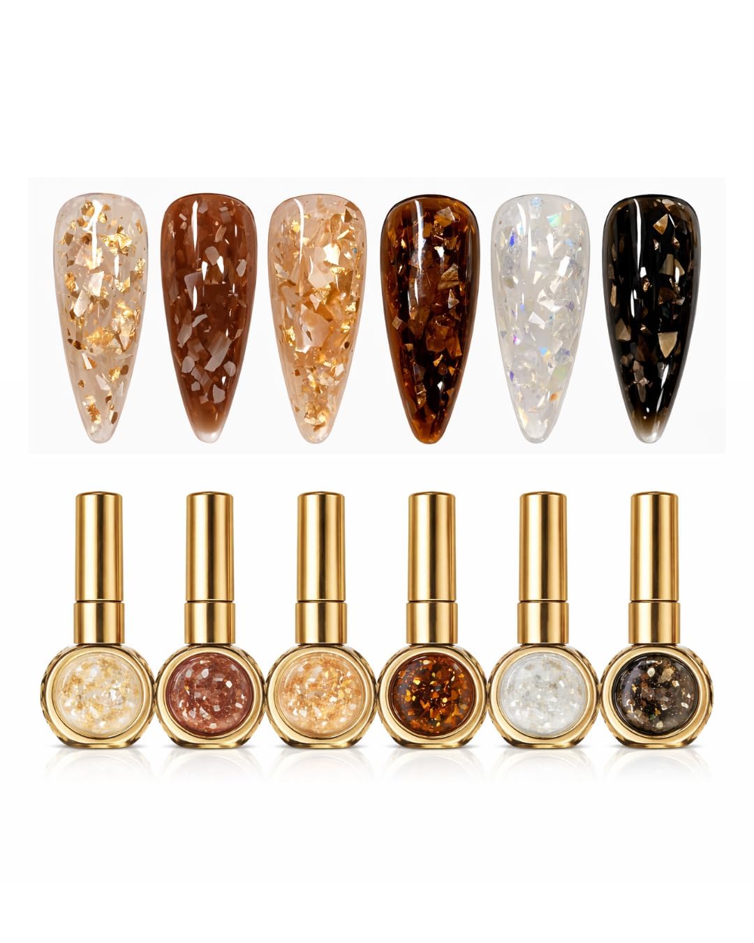 Silk Cat Eye Gel Polish Set – 6 Colors (15ml Each) | Shimmer Magnetic Cat Eye UV LED Soak Off Gel Nail Polish Kit for DIY Manicure, Nail Art & Salon Use | 6 Pcs Luxury Silk Finish Gel Set-image-46