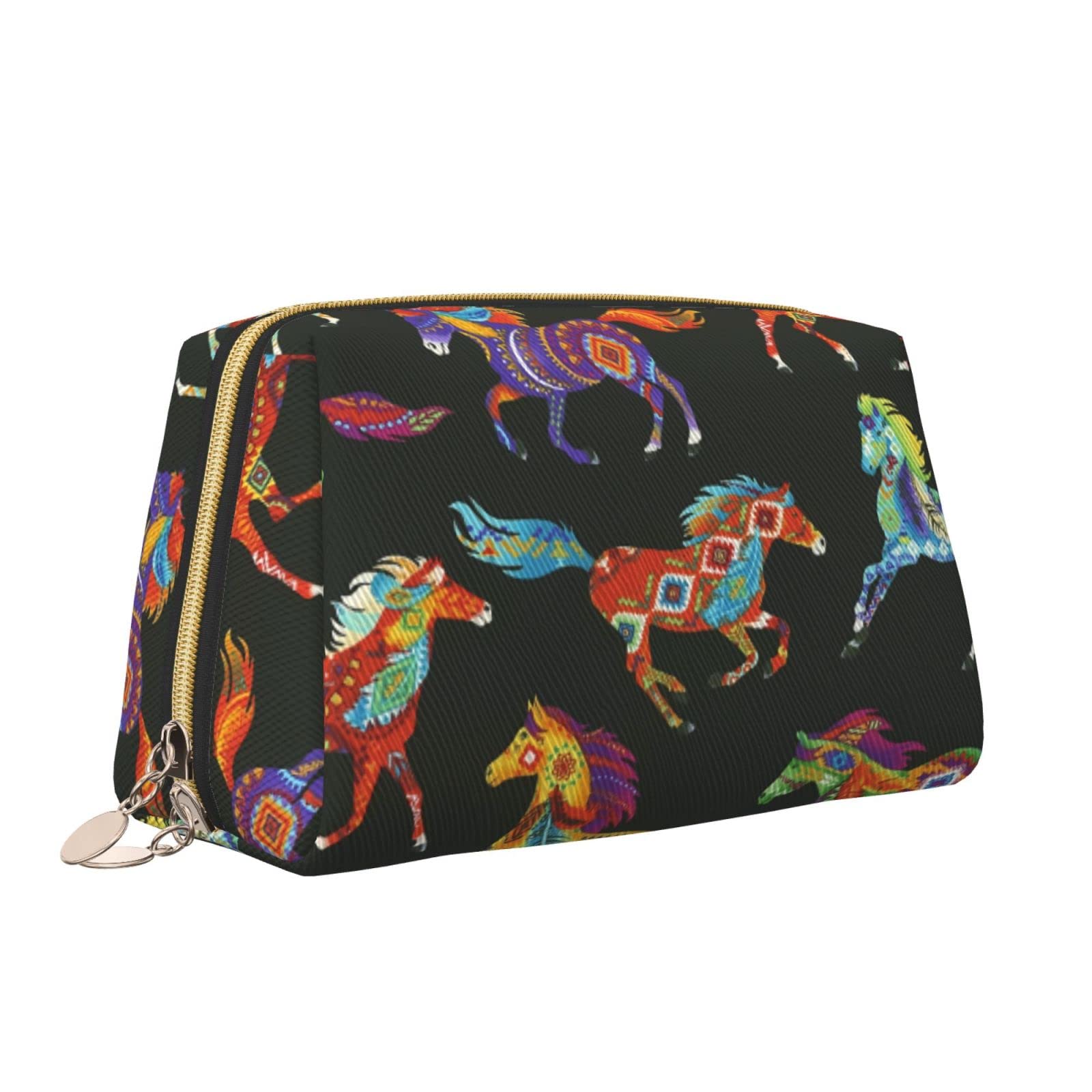 Amazon.co.jp: 水彩画の馬柄 かわいい 可愛い 化粧ポーチ 大容量