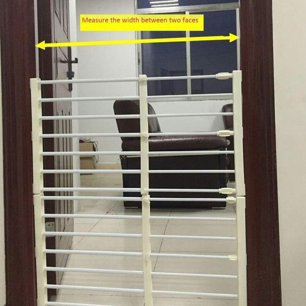 Indoor Fence Safety Door Pet Fence Adjustable Plastic Dog Fence, Nail-Free Stair Guardrail, Indoor Safety Adjustable Safety gate(Length 56-90Cm)