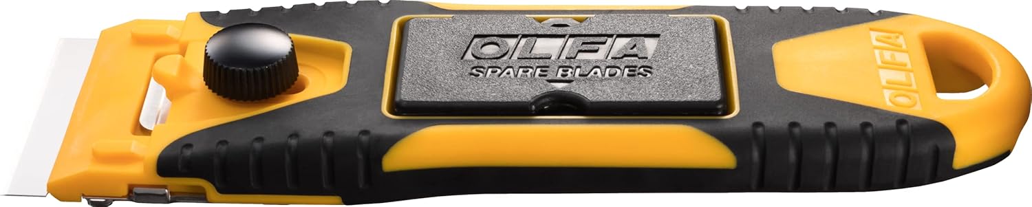 OLFA 40mm Mini Razor Scraper (GSR-2) - Stainless Steel Tool With 6 Blades & Reinforced Handle for Glass, Paint, Floors - Replacement Blades: OLFA 40mm GSB-2S/6B & 120mm GSB-1S