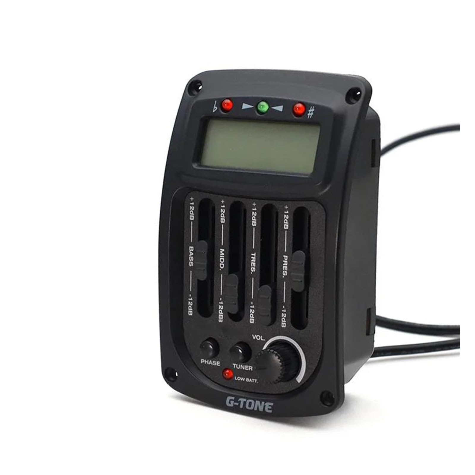 Przedwzmacniacz Do Gitary Akustycznej Serii G-Tone, 3-pasmowy Korektor EQ, Tuner LED, Czarny Profesjonalny przetwornik do gitary akustycznej(GS-3)