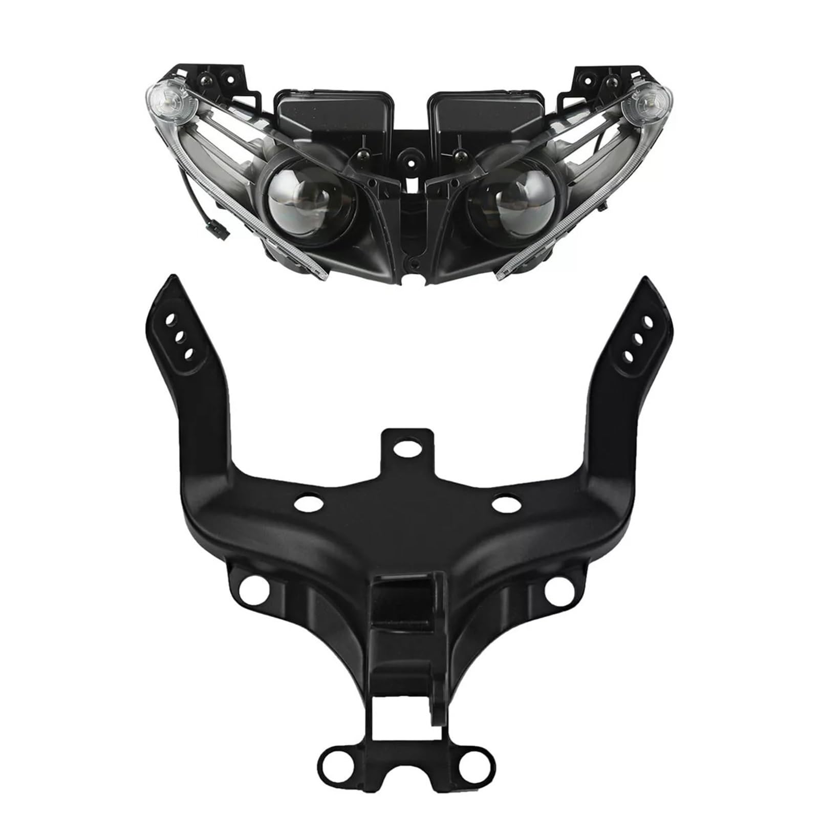 Światło Do Jazdy Pasuje do Yamaha YZF R1 2012-2014 montaż reflektorów motocyklowych górny wspornik owiewki Dirt Bike przednie światła(With Bracket)