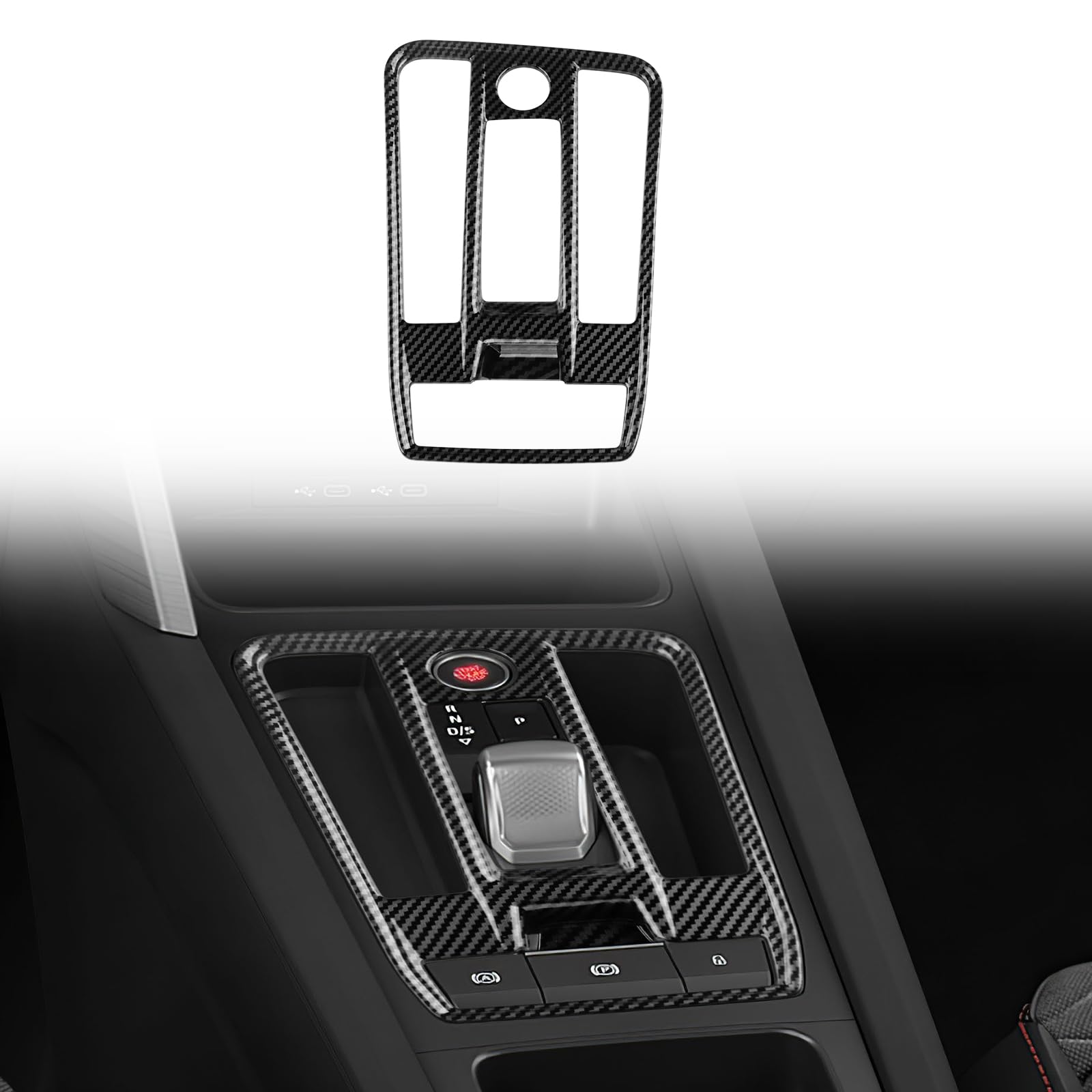 Per Seat Leon MK4 C-upra Leon C-upra Formentor 2020-2022 2023 2024 2025 2026 ABS fibra di carbonio auto copertura telaio ingranaggio adesivo cambio pannello accessori interni