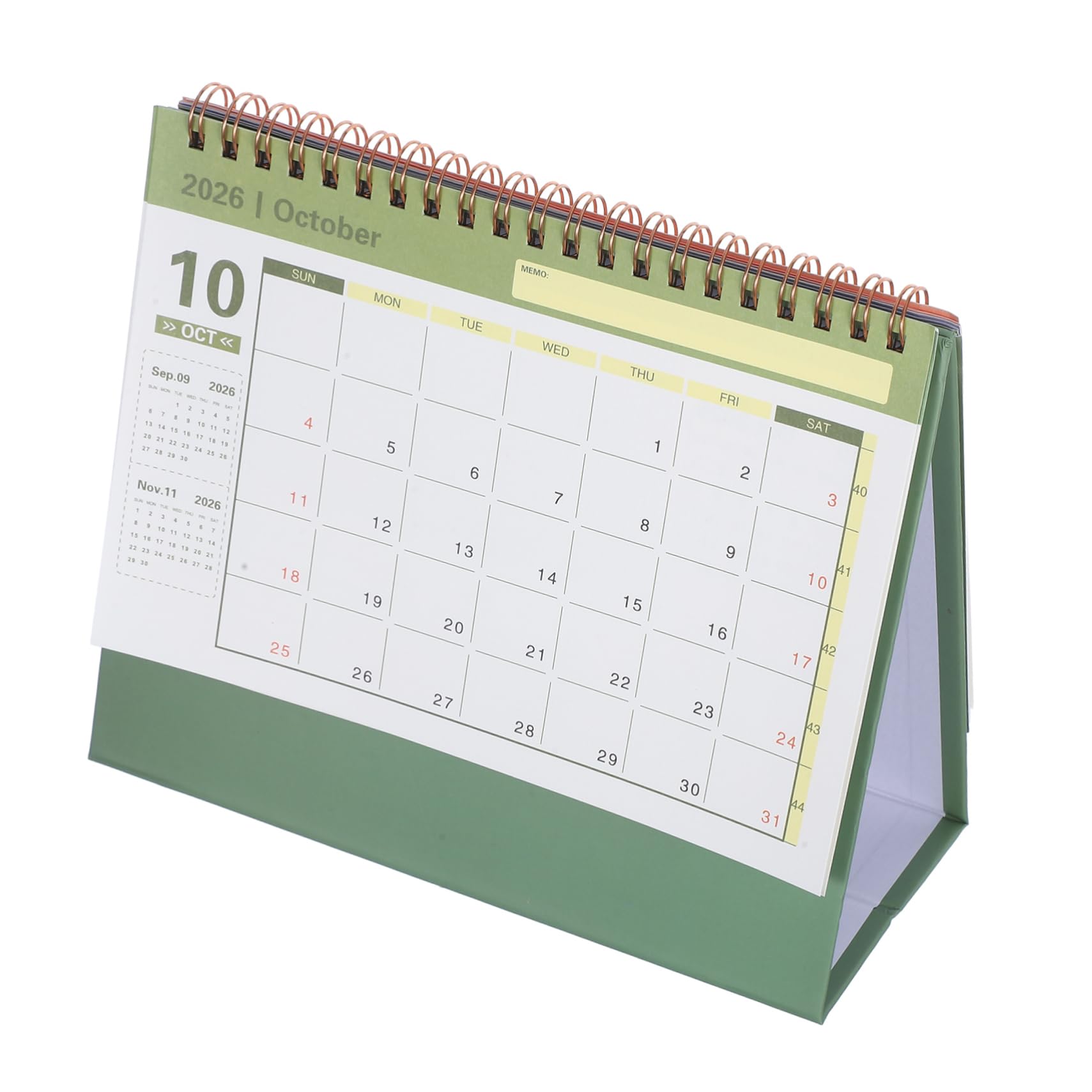 DOITOOL Desk Calendar Small Mini Desktop Calendar Standing Flip for Home Office School Supplies