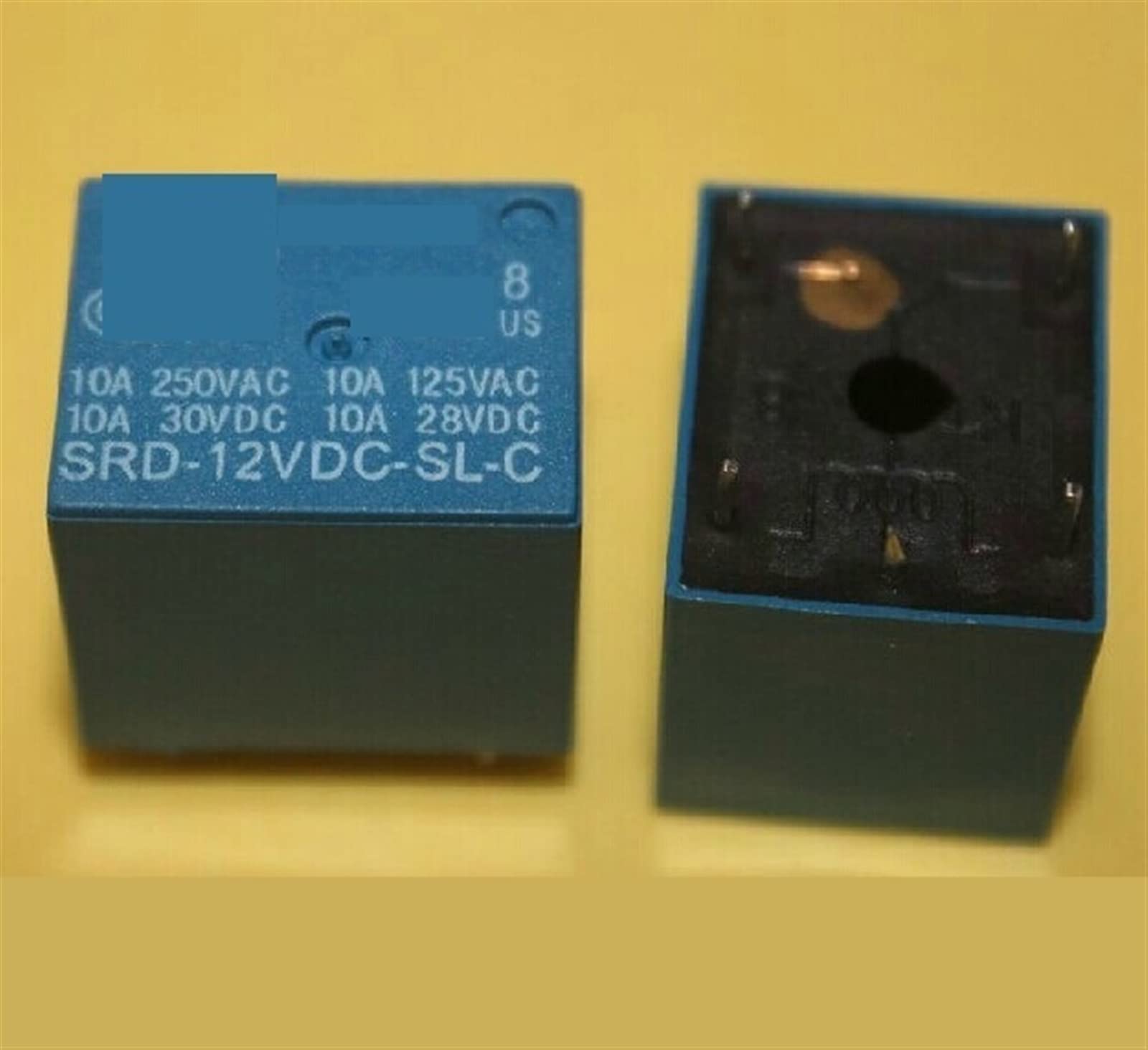 QRUYHBAJU 20Pcs SRD-12VDC-SL-C PCB Type 12V DC Power Relay
