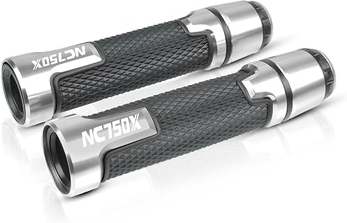 Miniatura 1 de GANDUS Motorcycle for H&amp;onda NC750X NC 750 X Cafe Racer 22MM Aluminum Plastic Motorcycle Handlebar Hand Bar Grip Handle Cap End (Color  Silver)