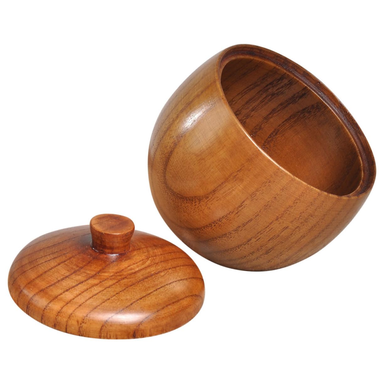 Ciieeo 1Pc Wooden Seasoning Box Condiment Pot with Lid Smooth Finish Easy to Clean for Home Restaurant Shop Kitchen Condiment Holder