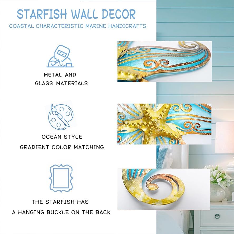Poxohometalstarfishwalldecorsealifecoastaldecorations12inchstarfishwallartnauticalhomedecorationhandingoceanbeachwallartforgardenfencehomepatiokitchenbathroomblue Urban Country Home Decor Poxoho metal starfish wall decor sea life coastal decorations 12 inch starfish wall art nautical home decoration handing ocean beach wall art for gardenfencehomepatiokitchenbathroomblue urban country home decor