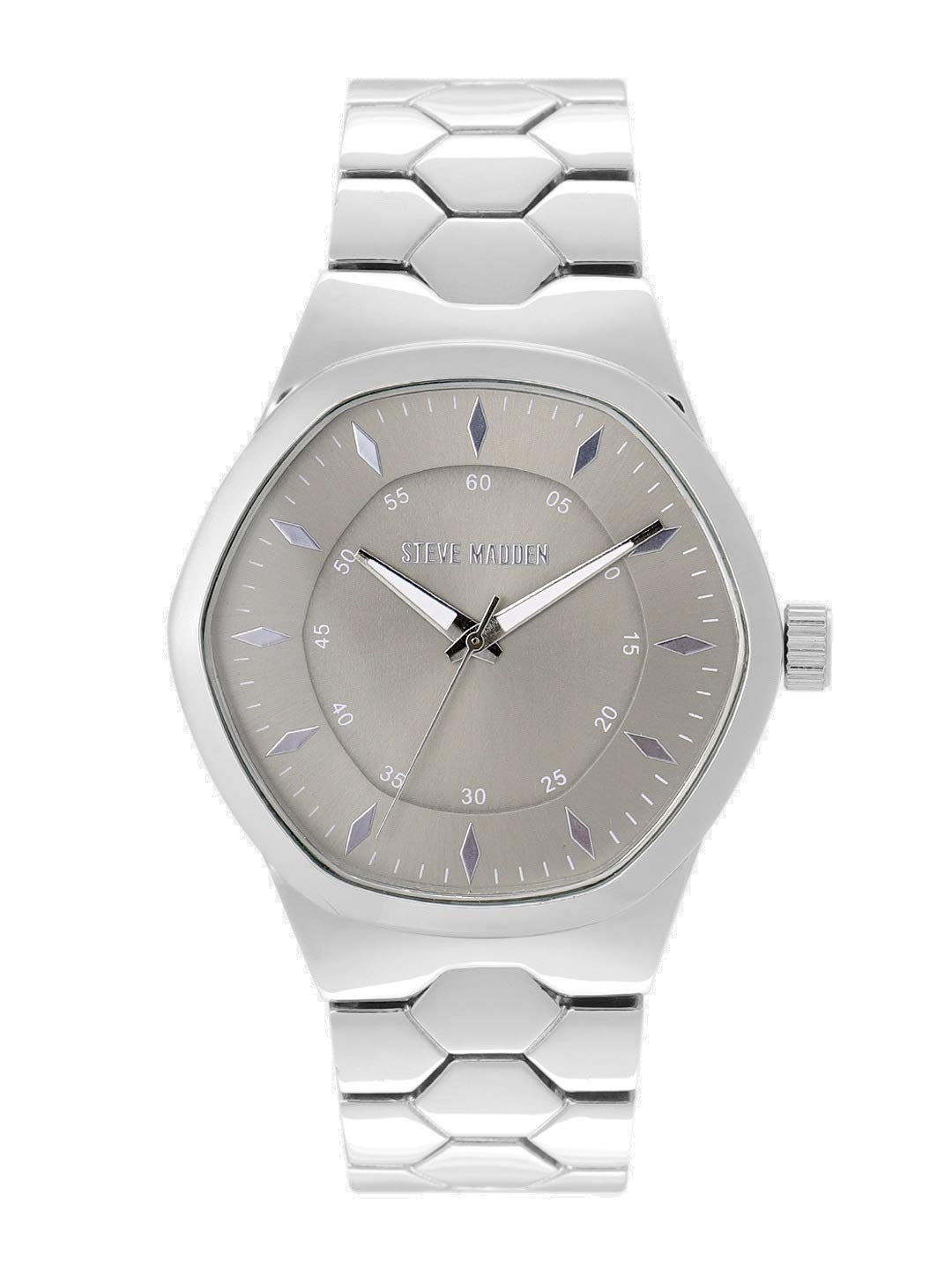 Steve Madden Analog Grey Dial Men'S Watch-Smw195Bk
