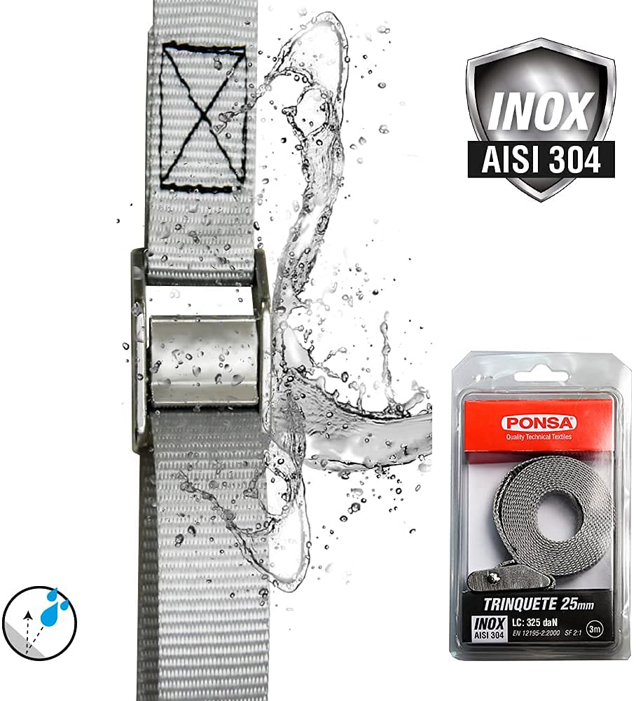 REJOECE 3 Pièces Sangles D'Arrimage 3m X 25mm Avec Cliquet - Sangles De Serrage Charge Jusqu'à 250kg