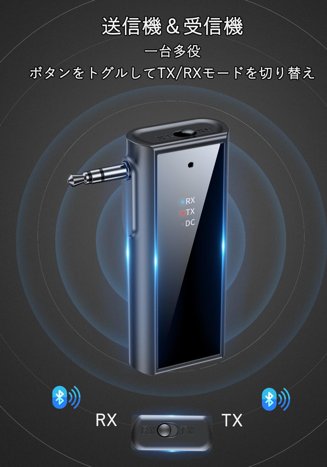 Amazon | Bluetooth トランスミッター＆ レシーバー 3.5mm 一台