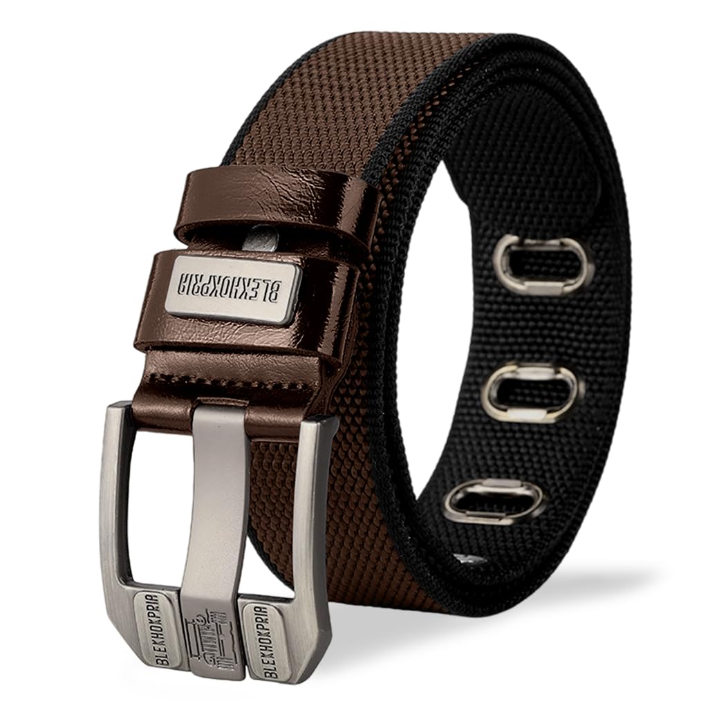 gustave Belts for Men, Nylon Woven Mens Belts, Adjustable Pin Buckle Braided Waist Belt, Durable & Stylish, Gift for Man-picture-28