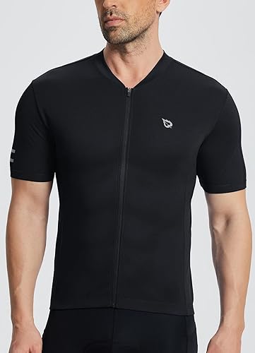 Miniatura 2 de BALEAF Camiseta de ciclismo para hombre, manga corta, camisetas de ciclismo de bicicleta, camiseta con cremallera completa, 3+1 bolsillos, UPF50+