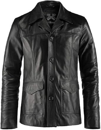 Tyler Durden Real Sheepskin Leather Jacket Fight Club Coat