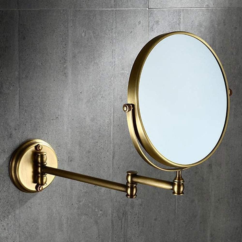 Makeup Mirror Vanity Mirror Wall Mounted Makeup Mirror,Beauty Mirror Retractable Folding Double-Sided 3X Magnifying Mirror Bathroom Vanity Mirror Cosmetic Mirror