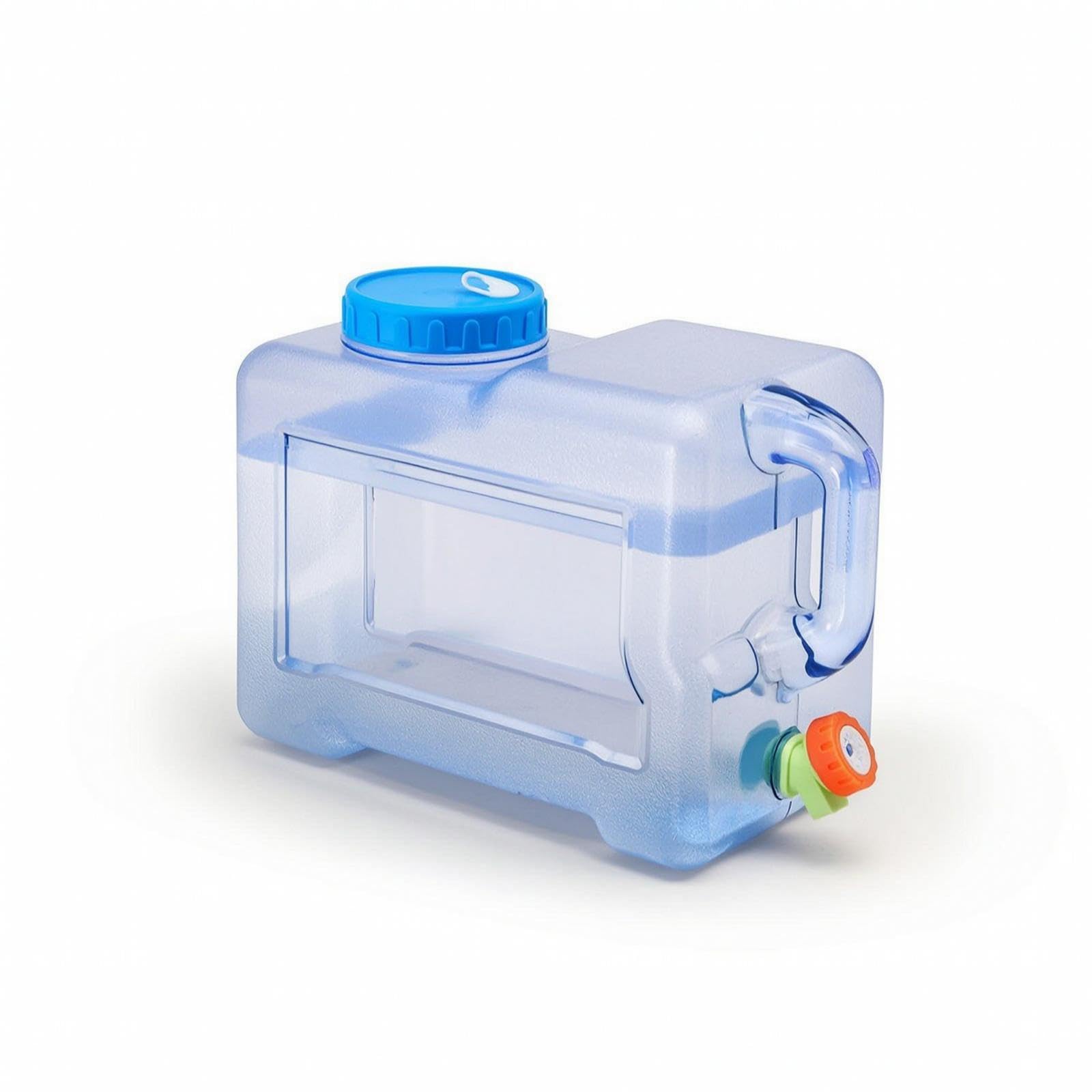 Water Container with Spigot Food-Grade Water Jug with Spigot Rectangular for Campers, Journeyers, Camping, Road Trips, Emergency Backup-image-31