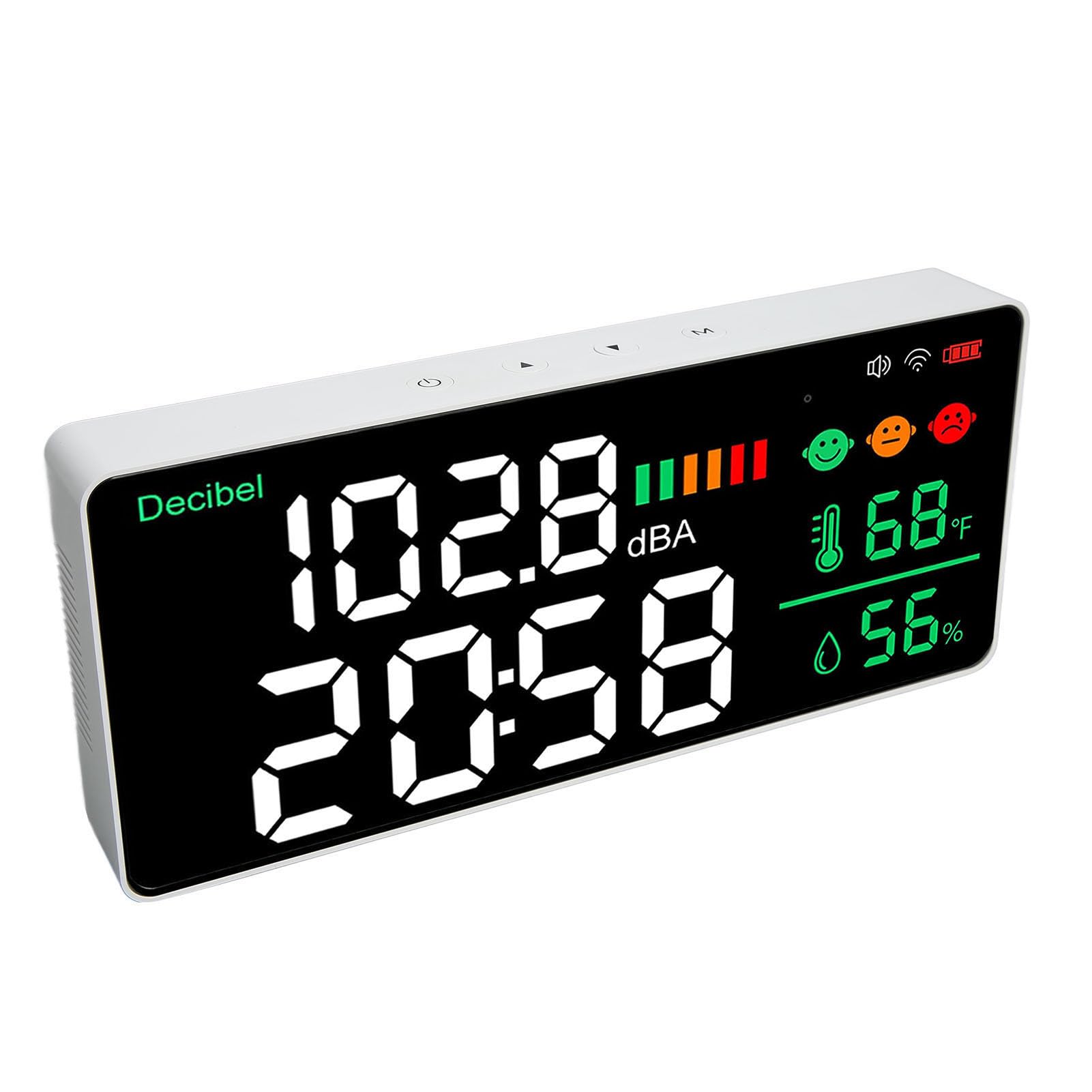 Led Decibel Meter 2.4G Factory Sound for Meter Temperature and Humidity Meter Wall Mounted Sound for Meter 11 Inch Sound Noise Meters