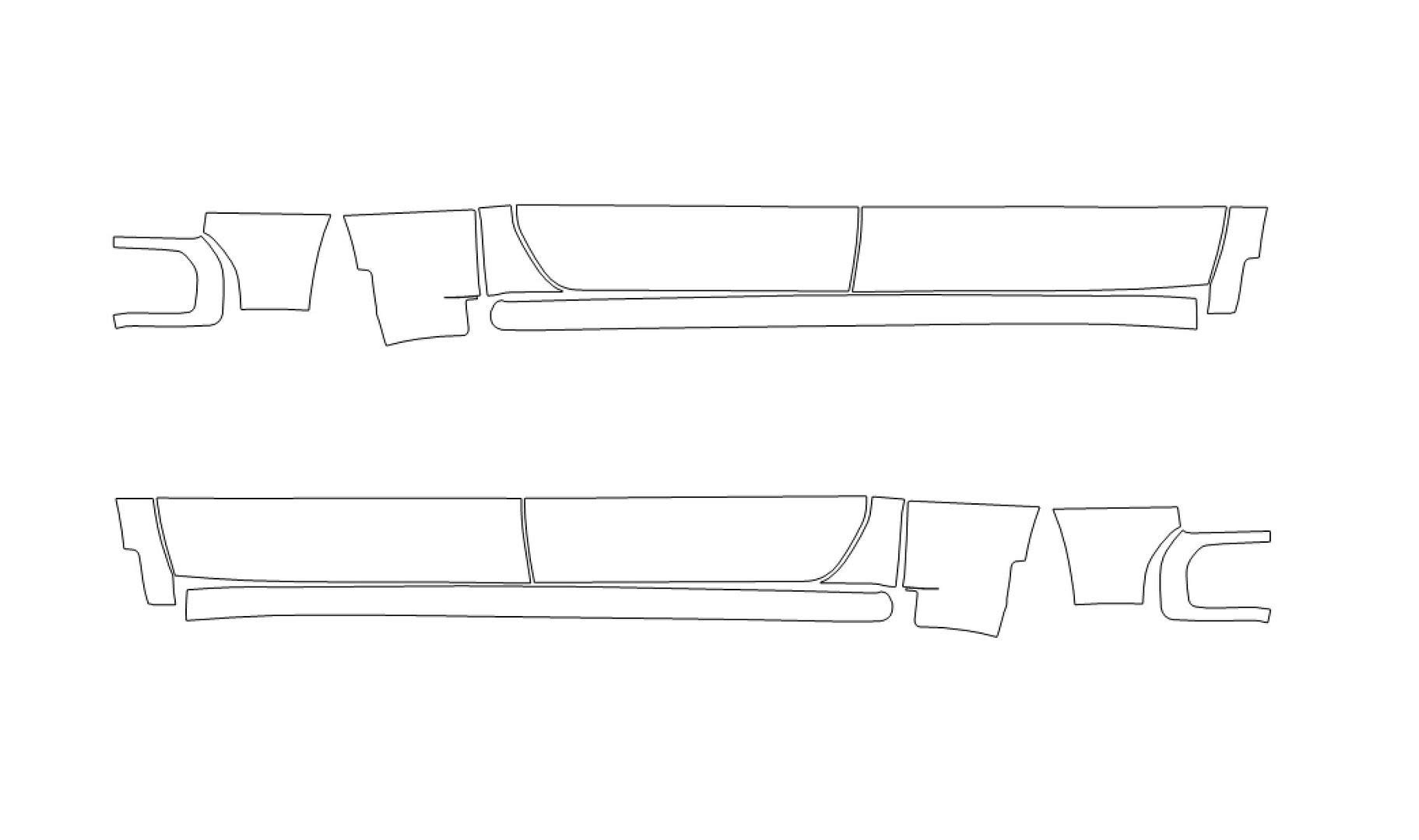 TRUE LINE Automotive Precut Door Rocker Guard Black Carbon Fiber Vinyl Film Kit for Chevrolet Silverado 1500 LT Trailboss LTZ 2019 2020