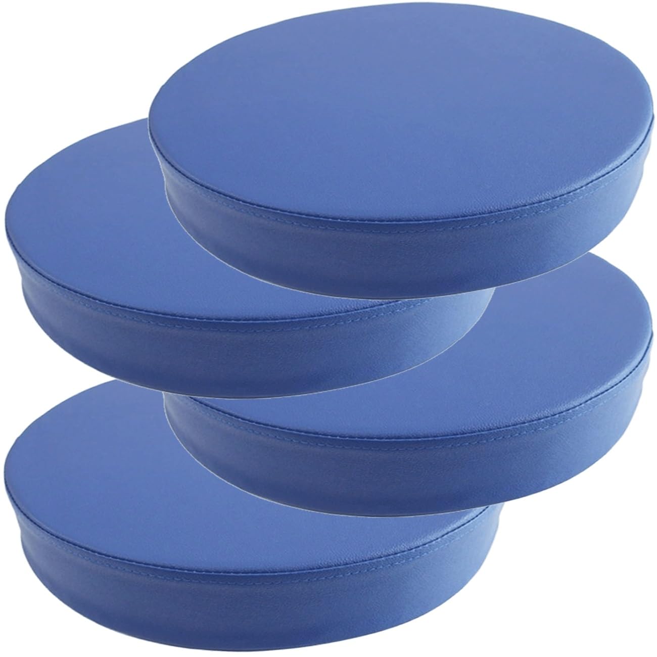 SDNAM Patio Waterproof Chair Seat Pad Comfortable Memory Foam Pad Round Outdoor Slip Chair Seat Cushion Thickened Leather Replacement Pad for Patio Furniture Home Garden(G9,4pcs 50X50X8cm)