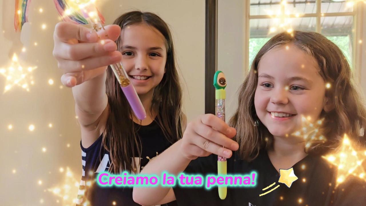 Kit Creazione Penne MOMUSE - 50 Pezzi Con Glitter E Decorazioni Per Bambini 6+ Anni