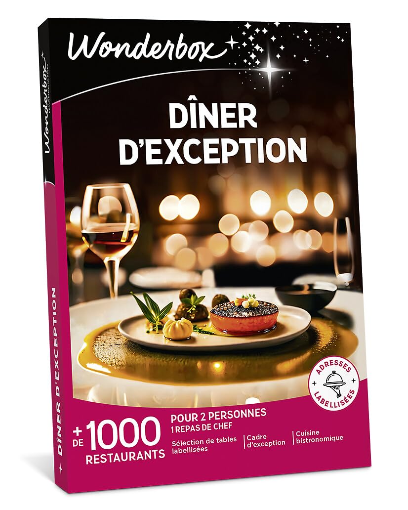Wonderbox - Dîner D'exception - Coffret Cadeau - Idée Cadeau Gastronomie