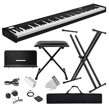 電子ピアノ Longeye ロンアイ 88鍵 スタンド、ペダル付き Amazon | 【木製電子ピアノスタンドセット 】Longeye ロンアイ