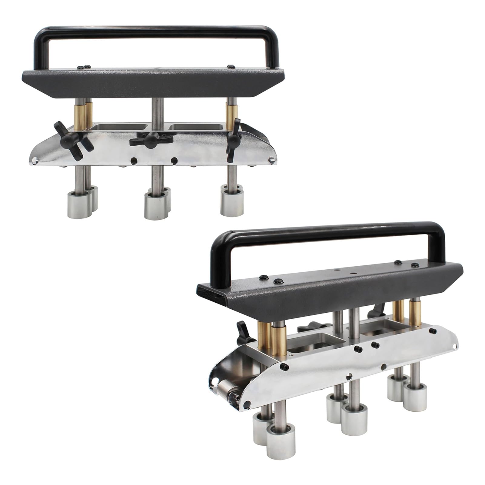 Three Station Roller Bender, for 0 to 90° Bending Metal Roof Materials, Metal Bending Tool with V Shaped Roller, Aluminum Alloy Handle, Metal Bender