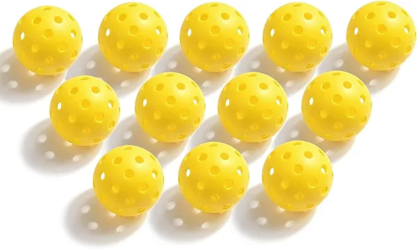 Gokano 12-Pack Premium Pickleball Balls, 40 Holes Indoor Outdoor Fluorescent Yellow Balls, USAPA Approved Pickle Ball for Tournament Play Advanced