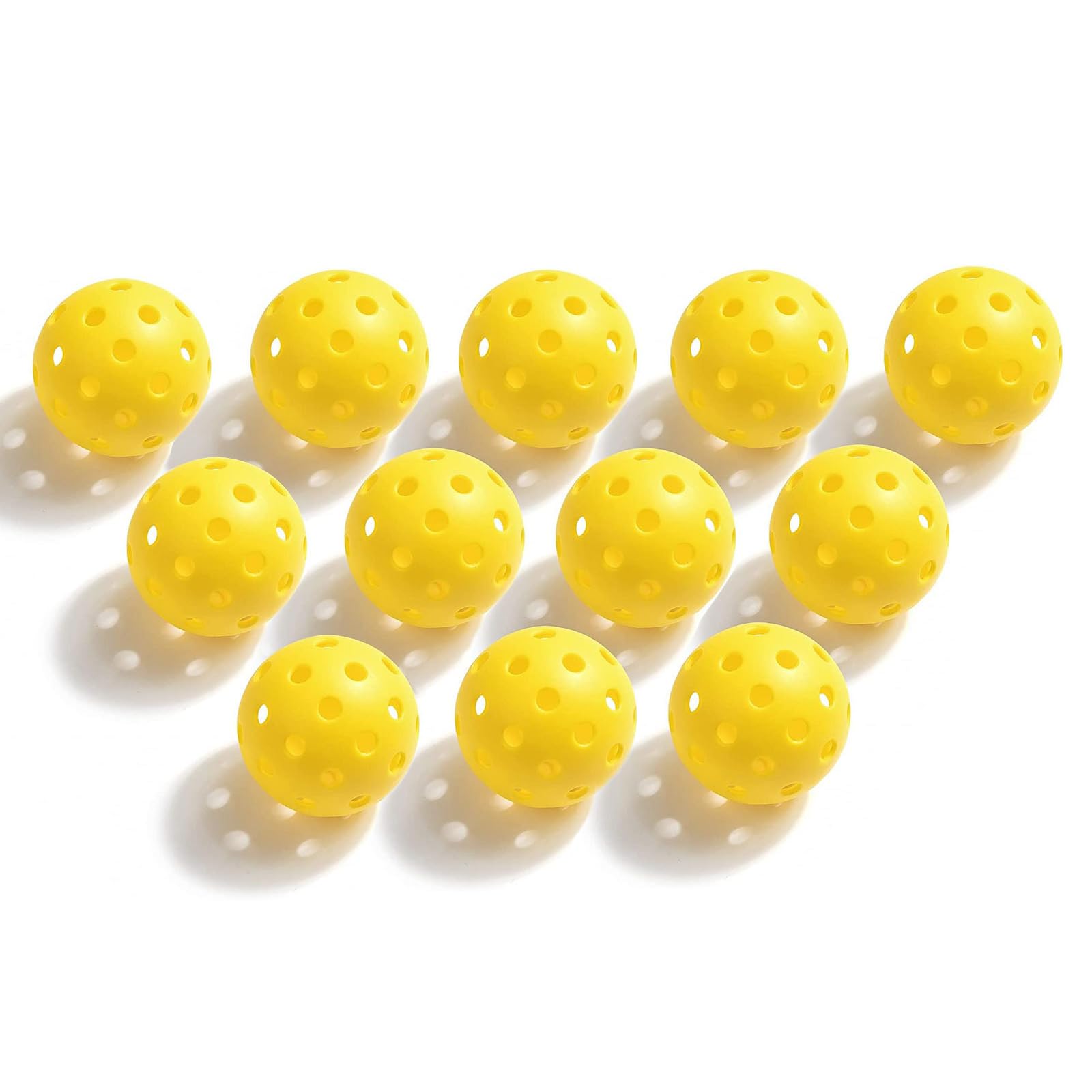 12-Pack Premium Pickleball Balls, 40 Holes Indoor Outdoor Fluorescent Green Balls, USAPA Approved Pickle Ball for Tournament Play Advanced Aerodynamics