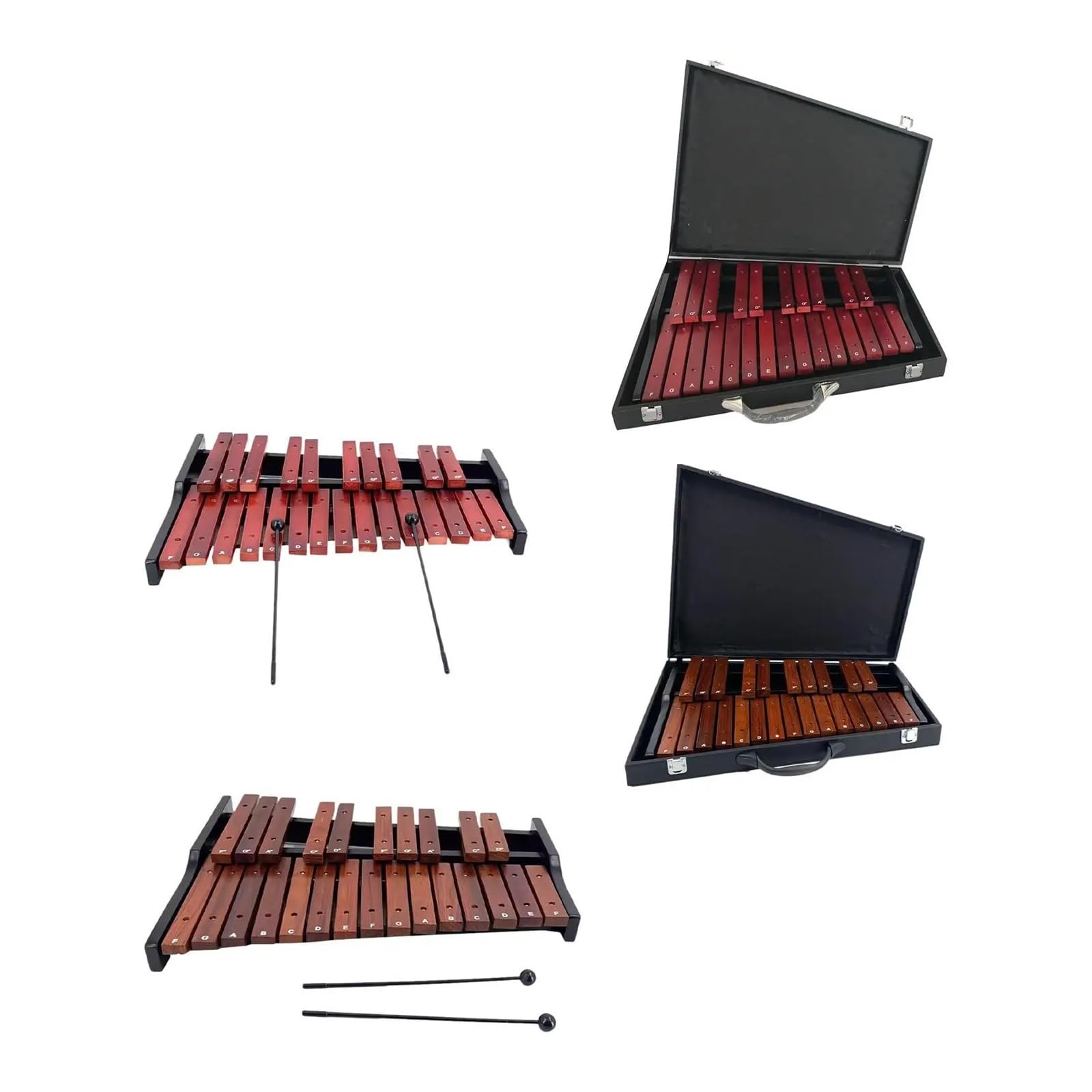 Xilófono Xilófono de 25 notas de madera, piano de mano for la escuela(Color4)