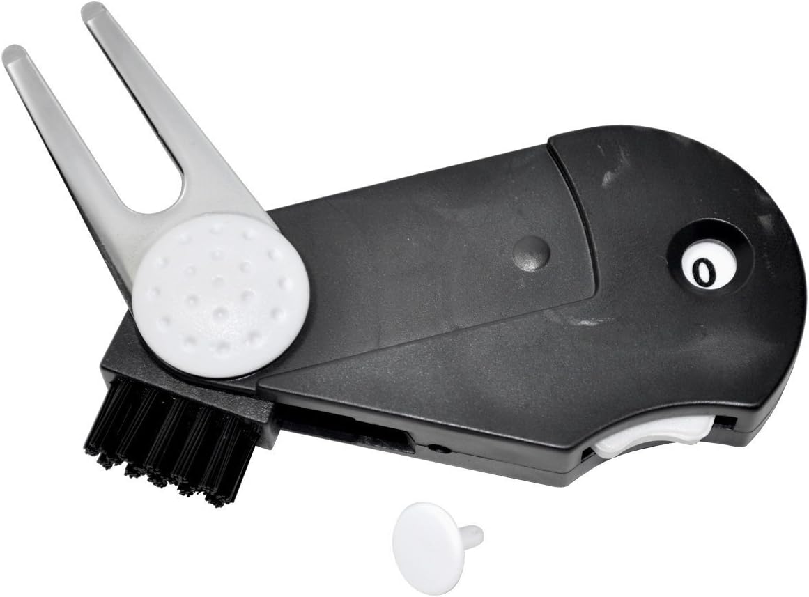 Intech AllPurpose 5in1 Golf Multi Tool with Ball Marker, Divot Tool, Groove