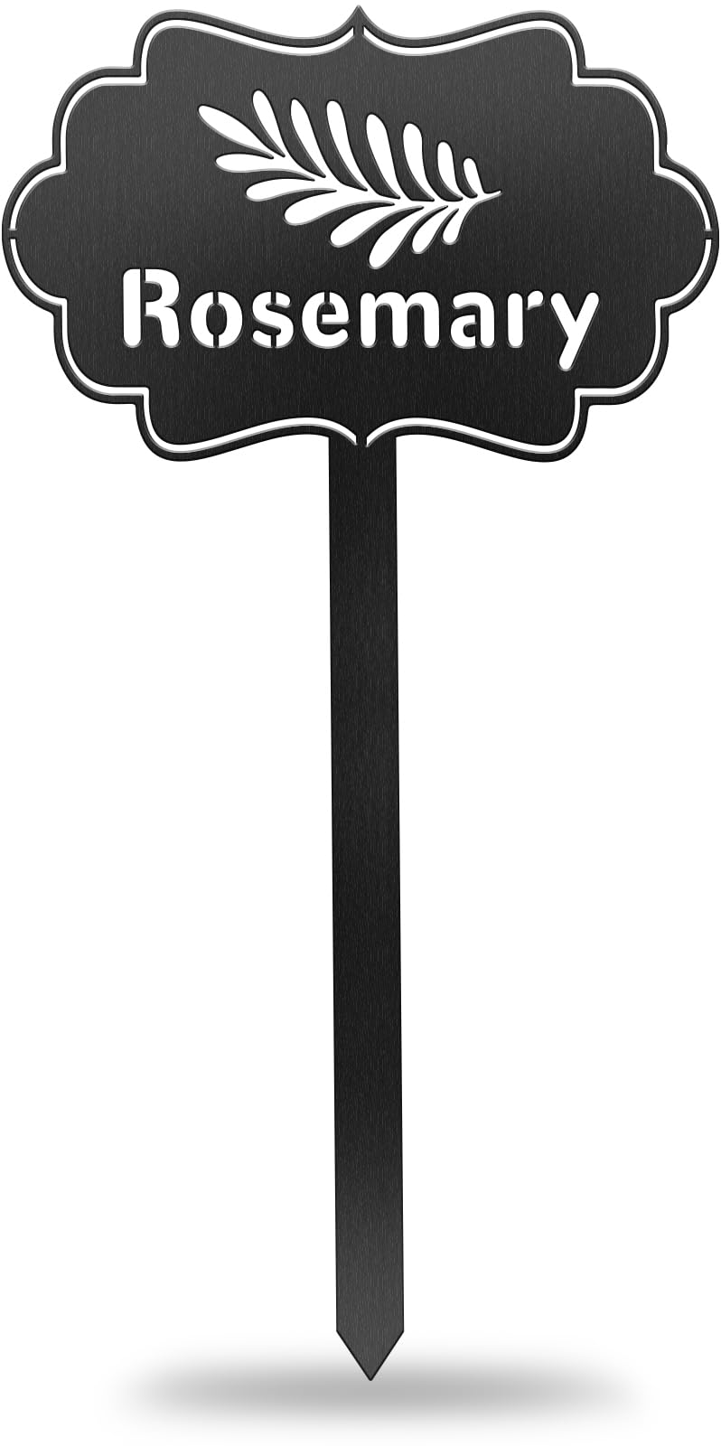 CUTHOLLOW Metal Plant Marker Stake Rosemary for Outdoor Indoor, Waterproof 30x16cm Cute Garden Plant Labels Sign Tag for Vegetables, Farmhouse Greenhouse Decor - Funny Gardening Gifts