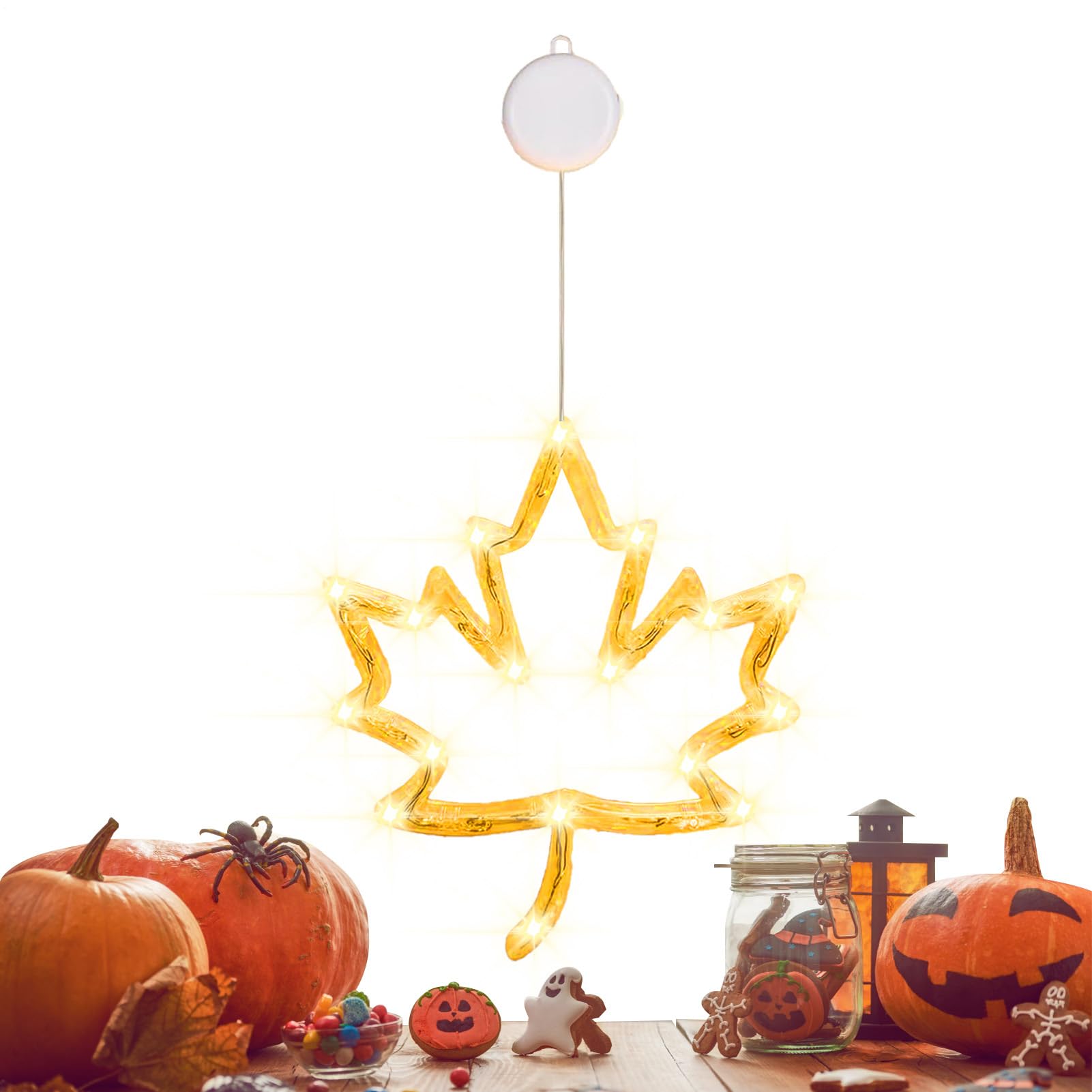 Lumière décorative Halloween pour vitre sans perçage avec ventouse - 8