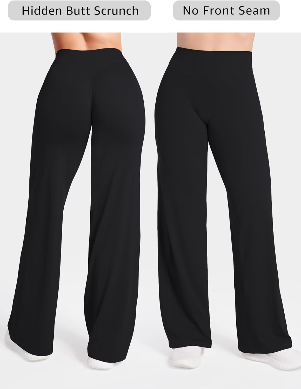 Sunzel Butt Lifting Wide Leg Yoga Pants Women No Front Seam Tummy Control High Waist Booty Gym Workout Straight Leg Bottoms - Image 3
