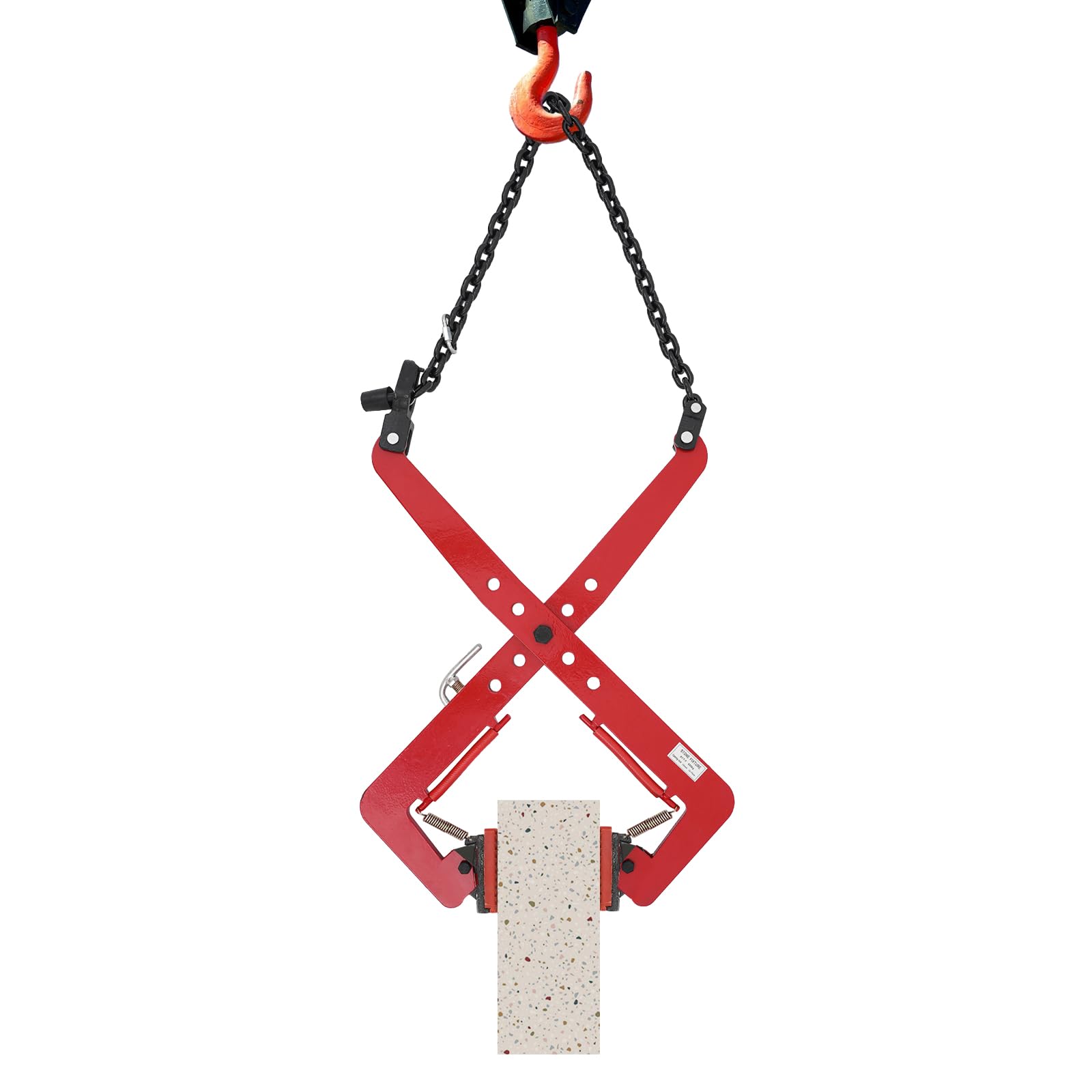 Pince à pierre, 500 kg, mâchoires réglables en caoutchouc de 33 à 70 cm, en acier allié et design antidérapant, pince de bordure, pince à décalage, pince de levage pour soulever et transporter des