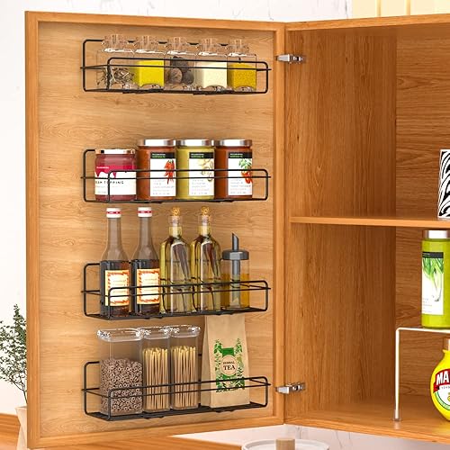 Miniatura 5 de Organizador de especias para colgar especias, estante de almacenamiento para condimentos, almacenamiento adicional para cocina, despensa, armario,