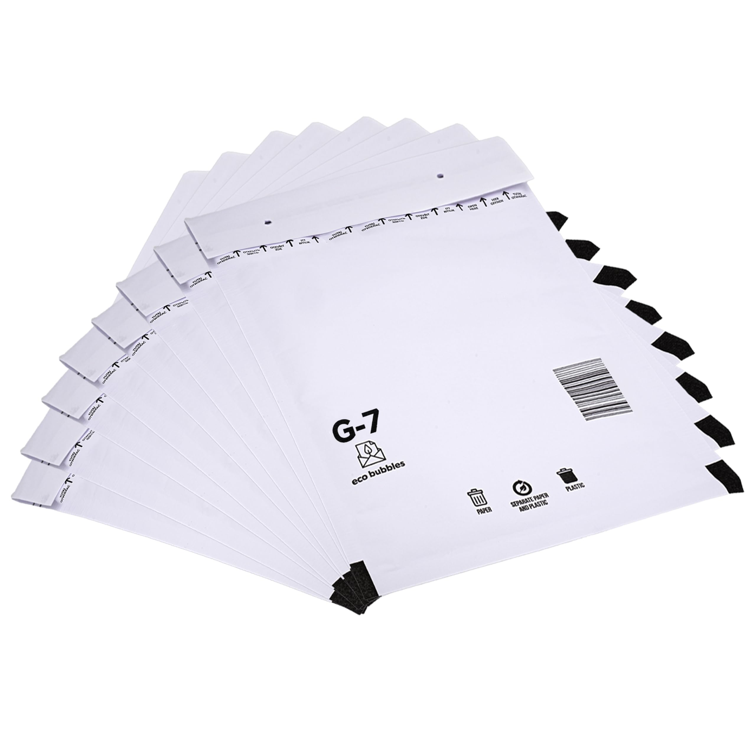 100 sobres acolchados con burbujas DIN A4, autoadhesivos, tamaño G/7 G7, color blanco (250 mm x 350 mm), sobres acolchados