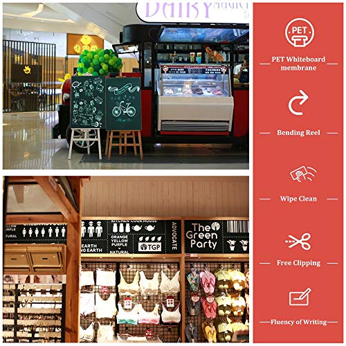 Holotap Extra Large Chalkboard Sticker 35.4" X 78.7" Self Adhesive Dry Erase Wallpaper Decal Chalkboard Paper With 5 Chalks For Home Office School (Black, 35.4×78.7 Inch) #TOP4