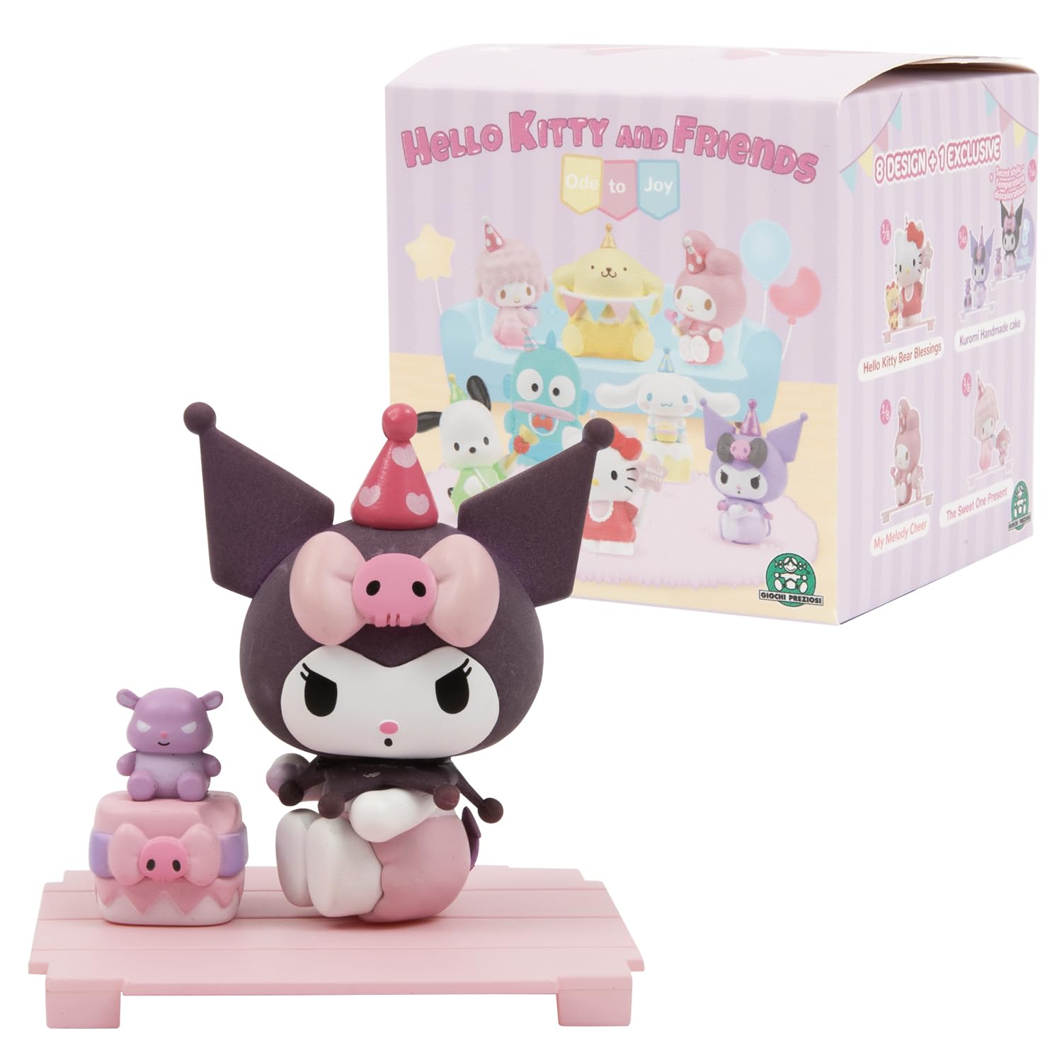 Hello Kitty, 1 statuetta da 6,5 cm e accessori in una scatola trasparente, serie Ode to Toy, modello casuale, per bambini dai 3 anni, HKT36