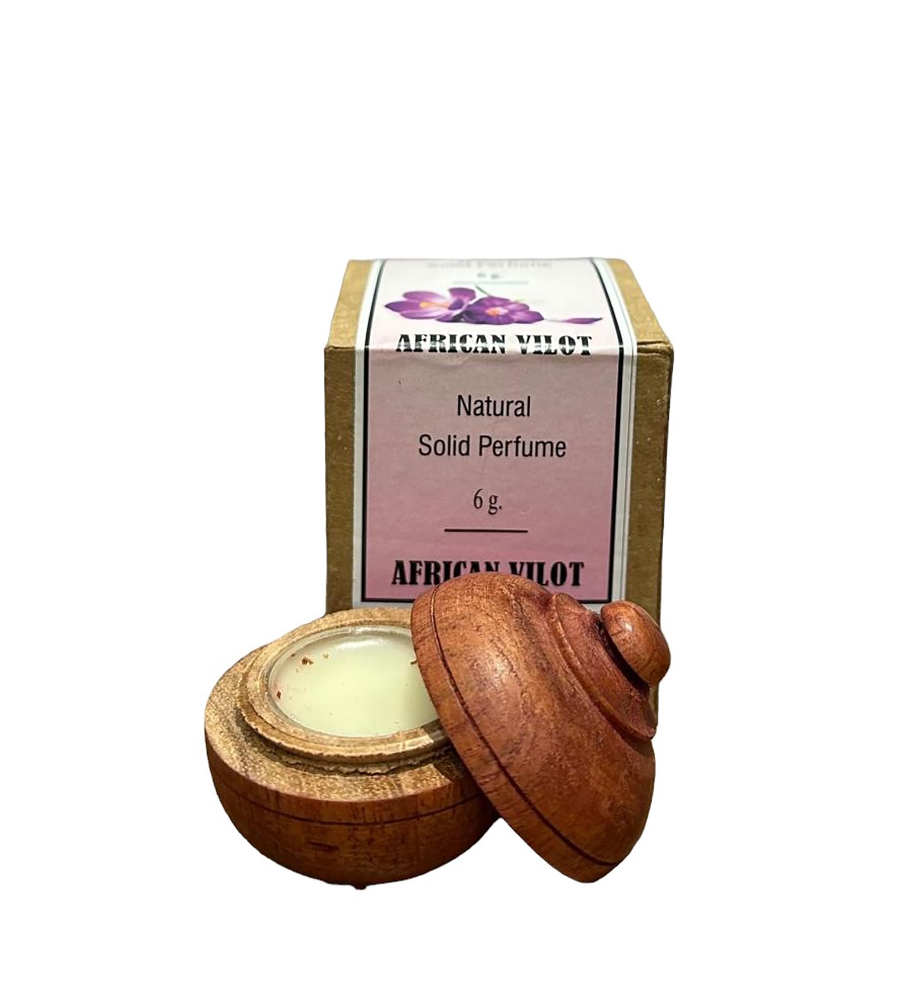 GNP Natural Organic Solid Wax Perfume | Natural Wax in Mini Wooden Box for Men and Women | African Vilot