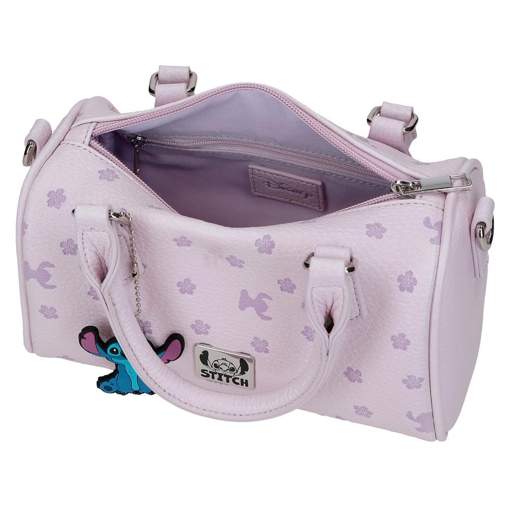 Joumma Disney Bloom Stitch Bolso Bowling Lila 21x10x12 cm PU y Polyester