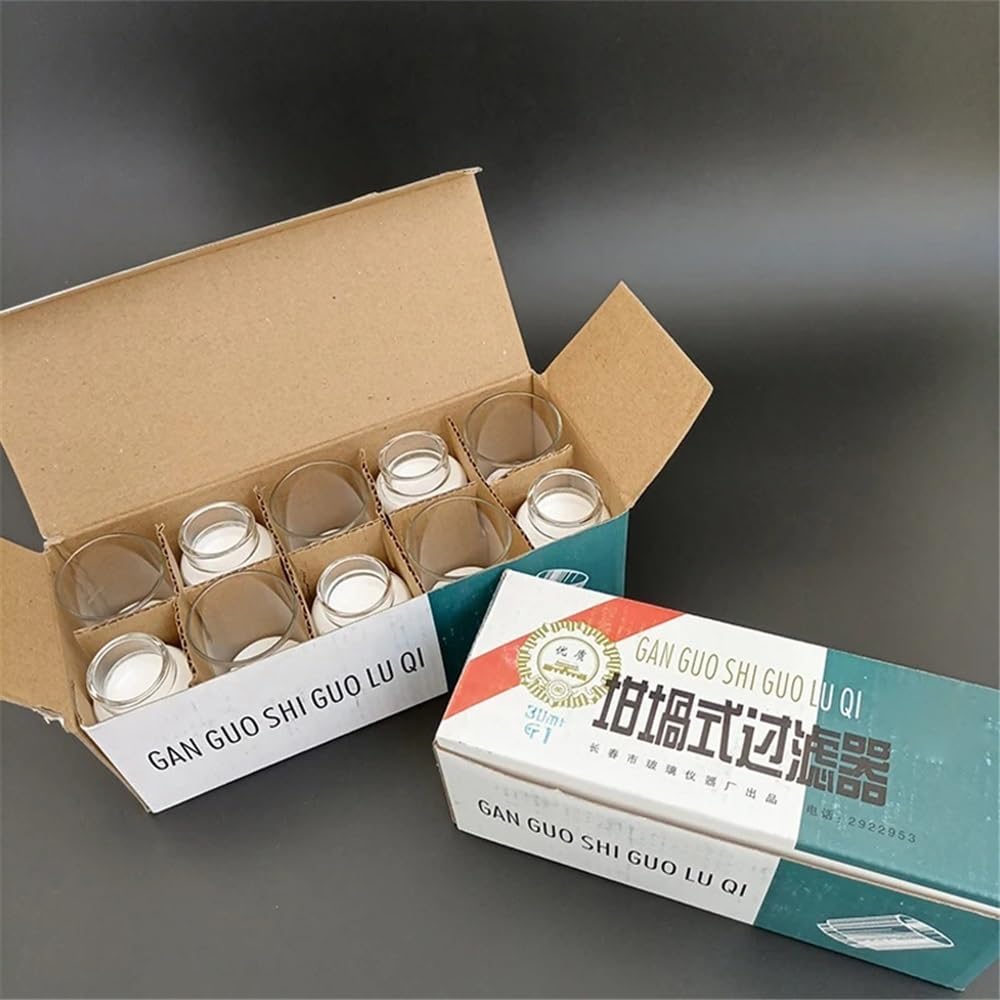 10 pezzi/lotto Laboratorio Trasparente 30ml 40ml 50ml 60ml Nucleo di Sabbia Vetro con Pori G1 G2 G3 G4 G5 for Esperimenti Attrezzature da laboratorio