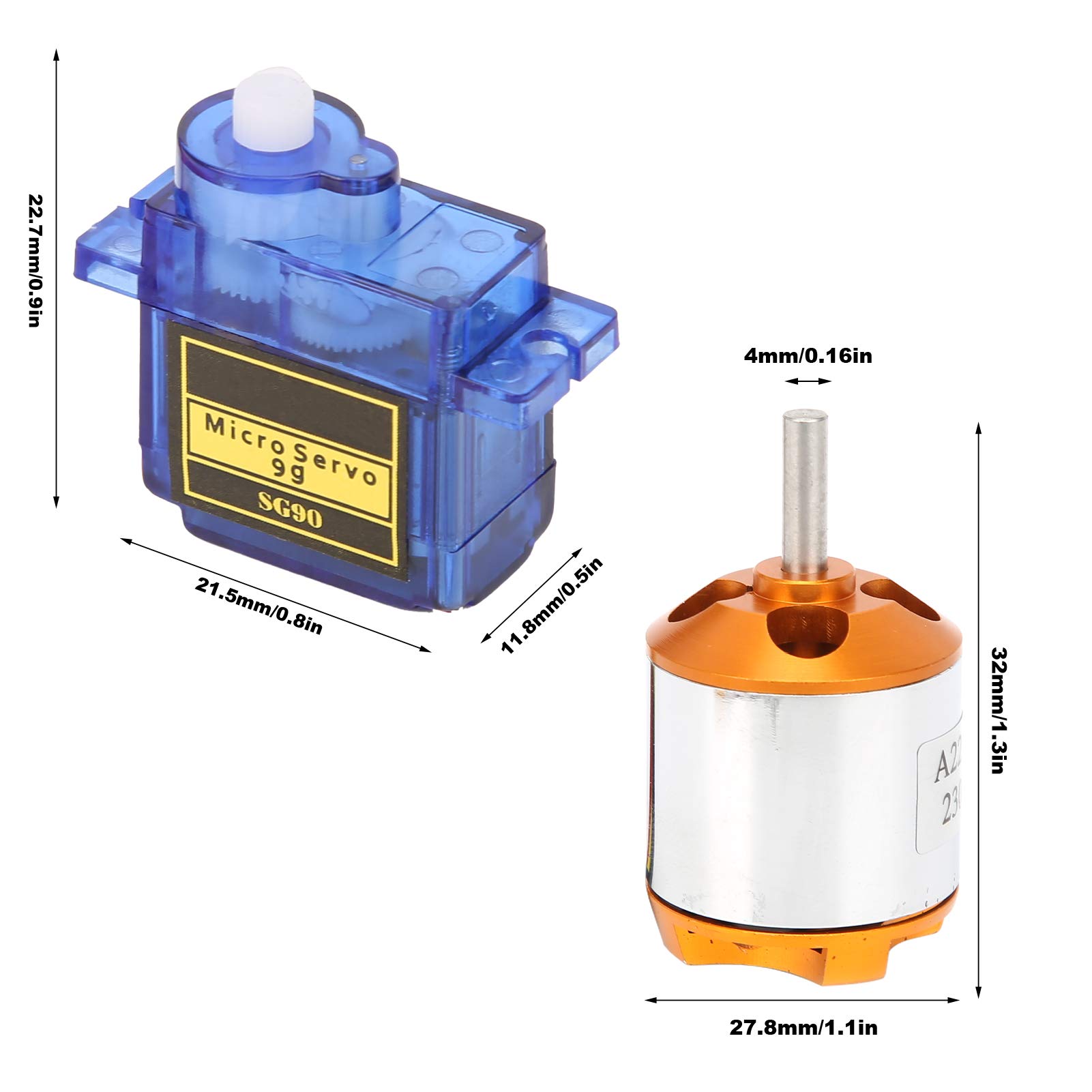 Accessori per aeromodelli, Completo con servo e ESC XT60, Motori RC per aerei, Alta prestazione 2300KV, for Modello Aereo e Modellismo RC