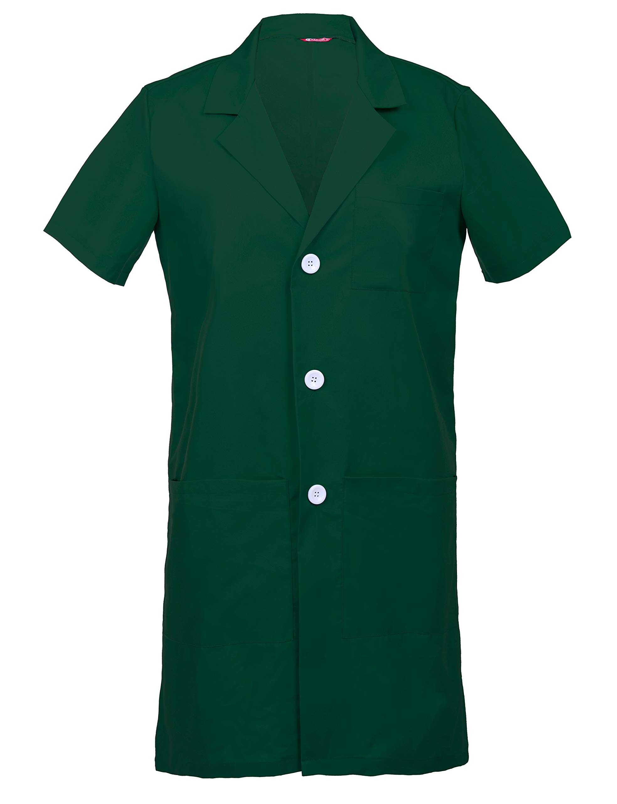 Tailor's Men's Hunter Short Sleeves Lab Coat Laboratory Doctor Workwear