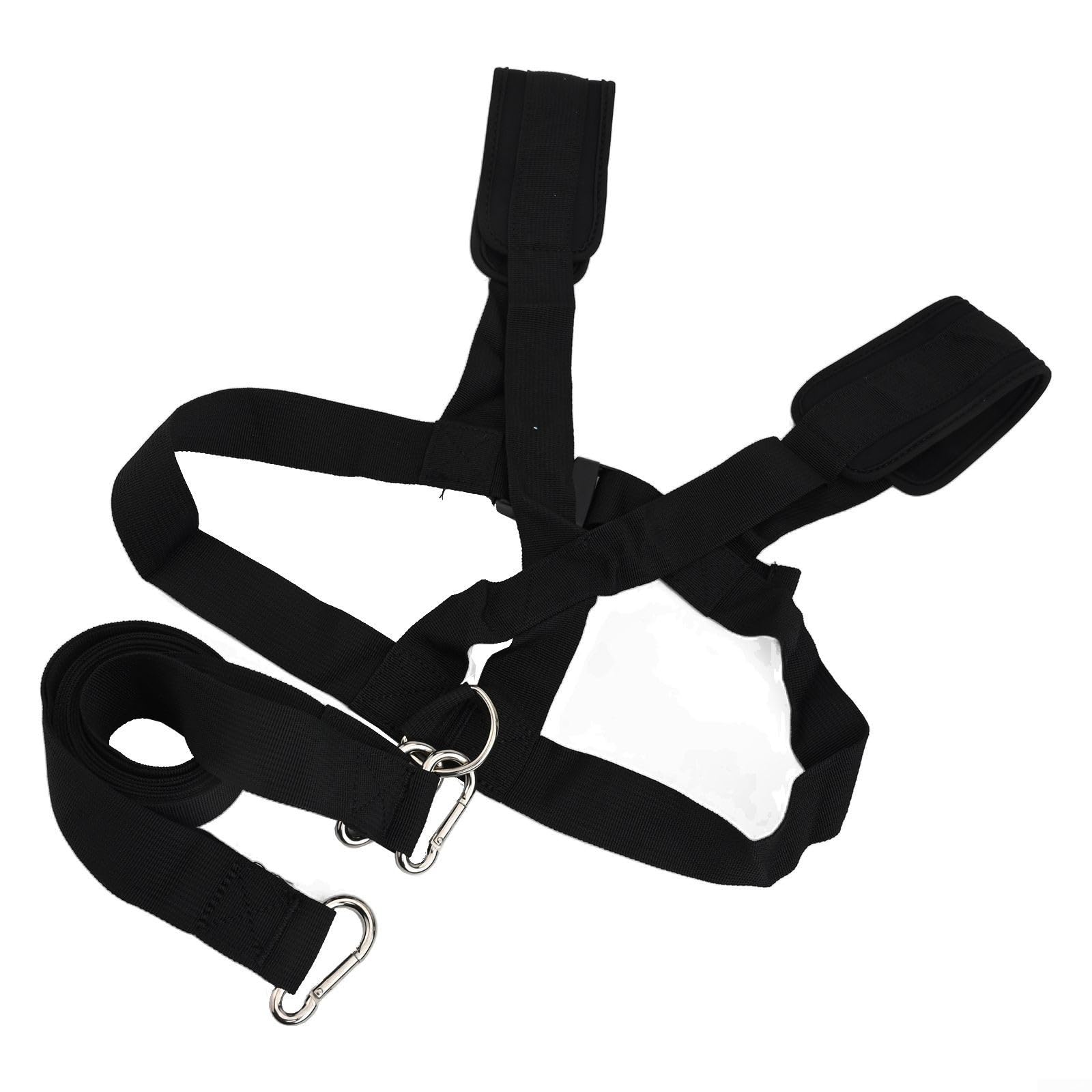 Arnés de trineo para entrenamiento de resistencia, correas de nailon ajustables, hombreras ampliadas, 200 libras