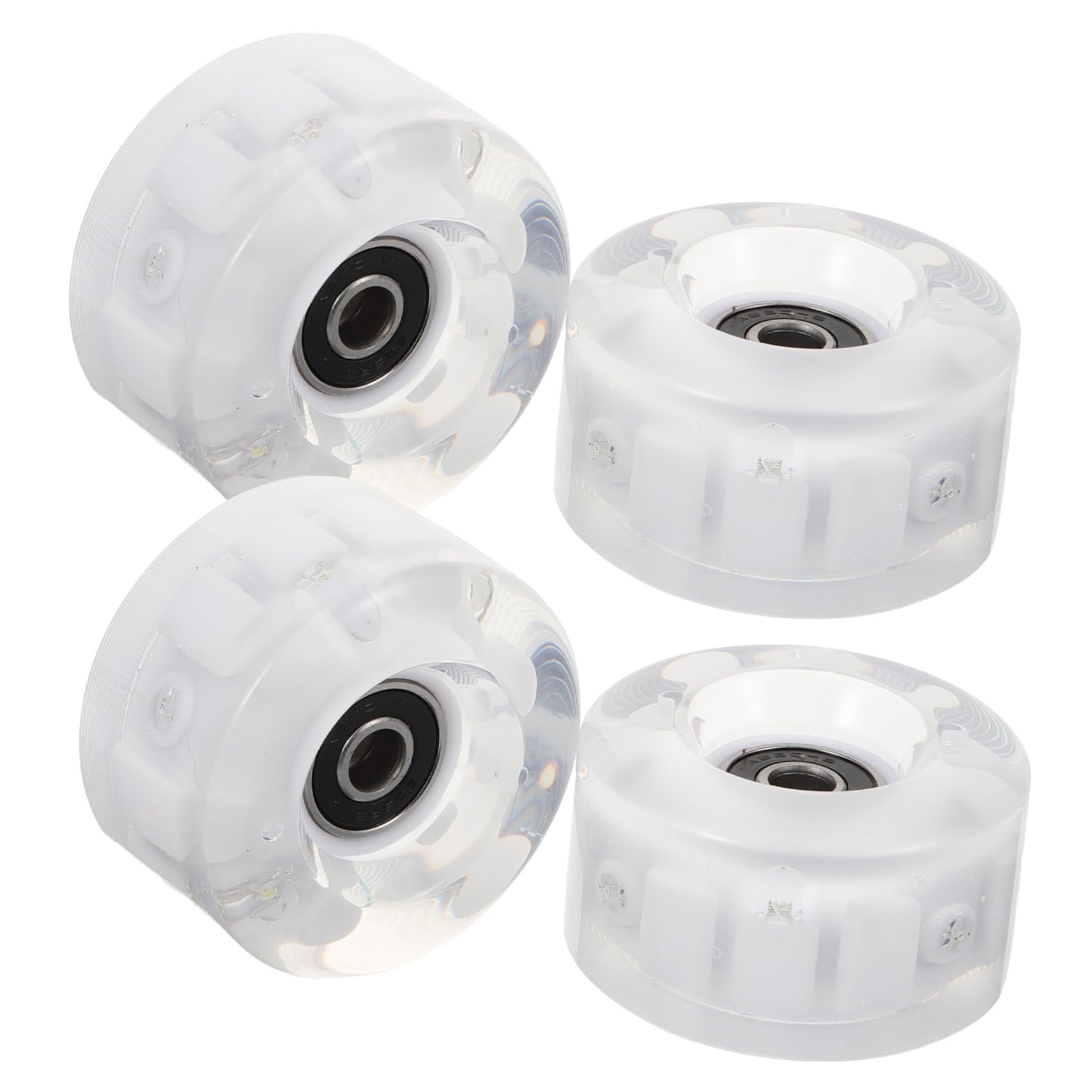 OHPHCALL Set of 4 Flashing Skating Wheels Light up Roller Skate Accessories Pu Wheels